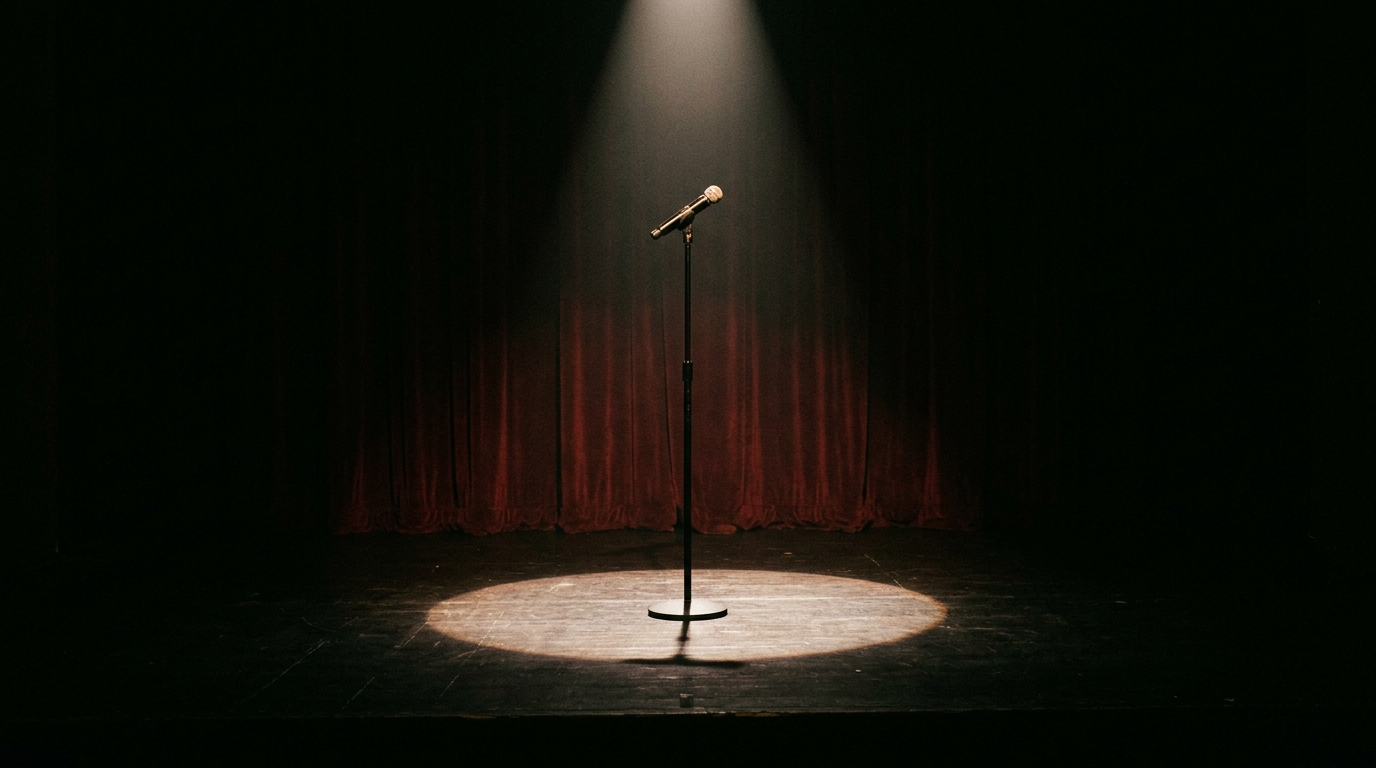 LIPP-branded editorial graphic for Adam Ray comedy show at The Parker