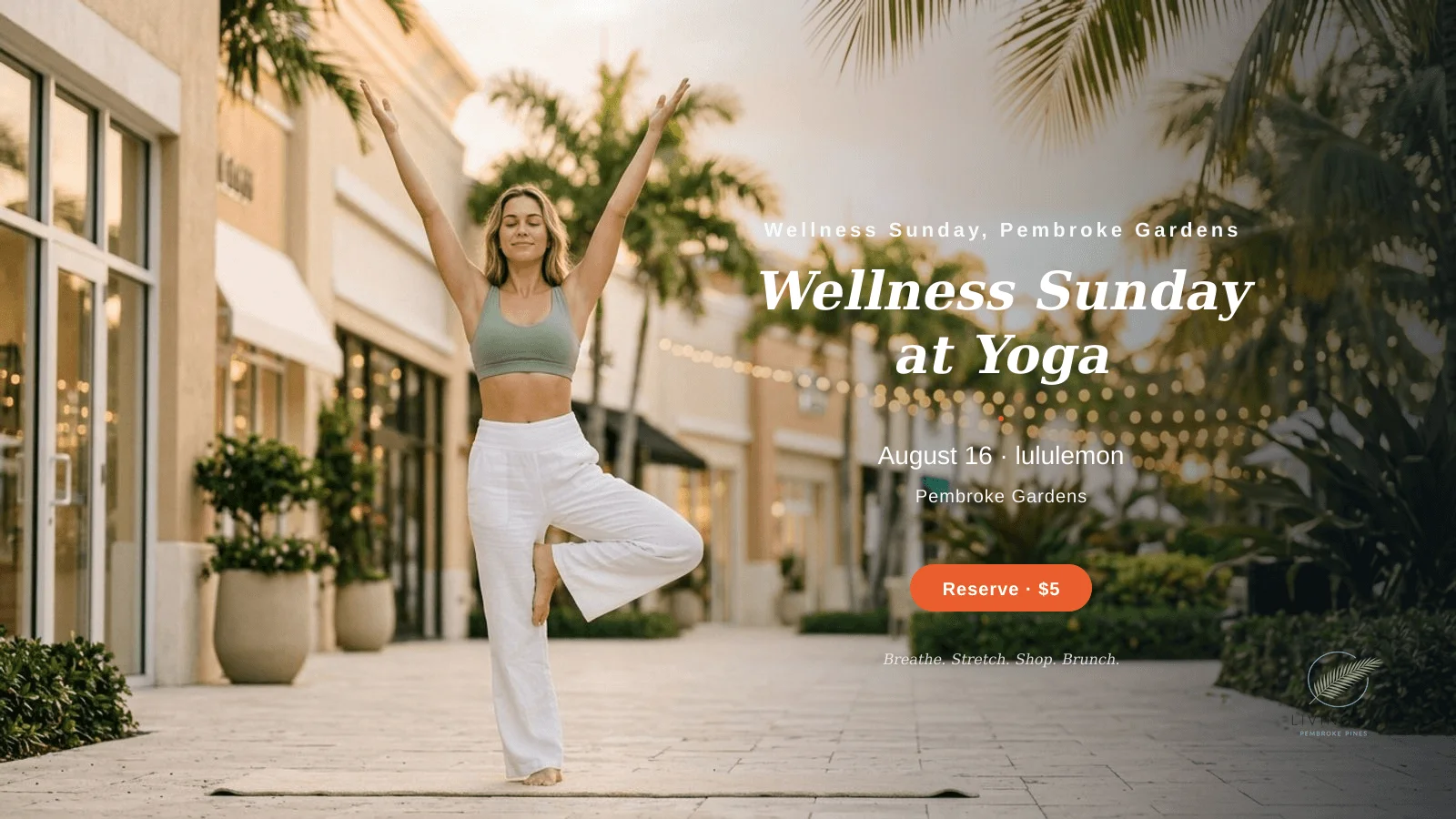 Wellness Sundays at Pembroke Gardens — free community fitness events featuring yoga, Zumba, and wellness activities