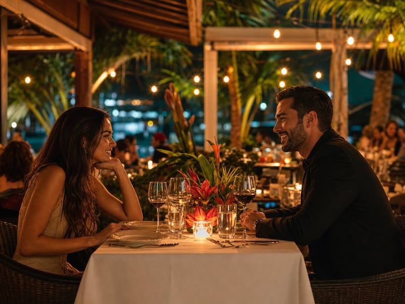 Romantic evening scene in South Florida