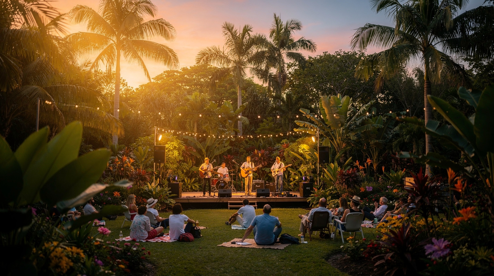 Sunset concert at Fairchild Tropical Botanic Garden, Coral Gables